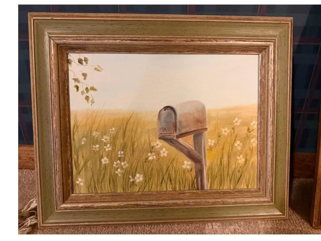 Framed Window Watercolor Painting