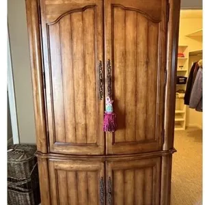 Wood Armoire Media Cabinet