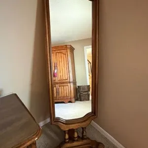 Wood Framed Standing Floor Mirror
