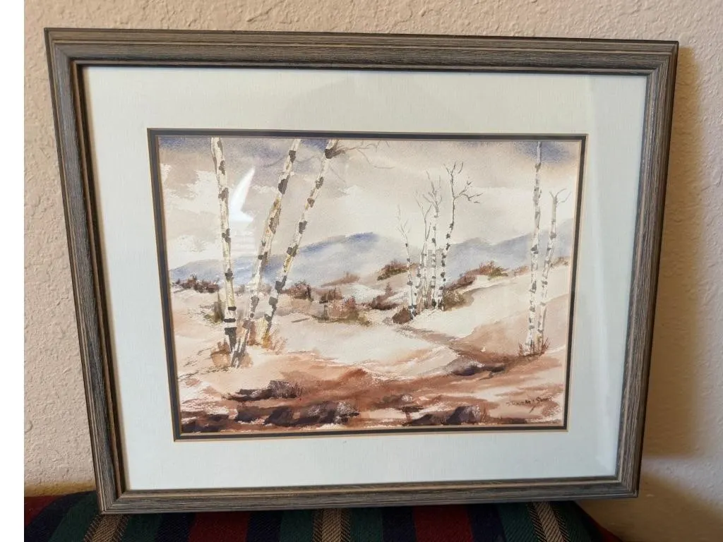 Frances Parks Watercolor Adobe House Painting