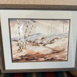 Frances Parks Watercolor Adobe House Painting