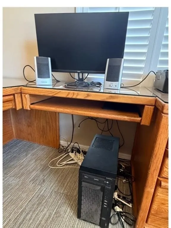 Dell Monitor, Speakers, & Tower