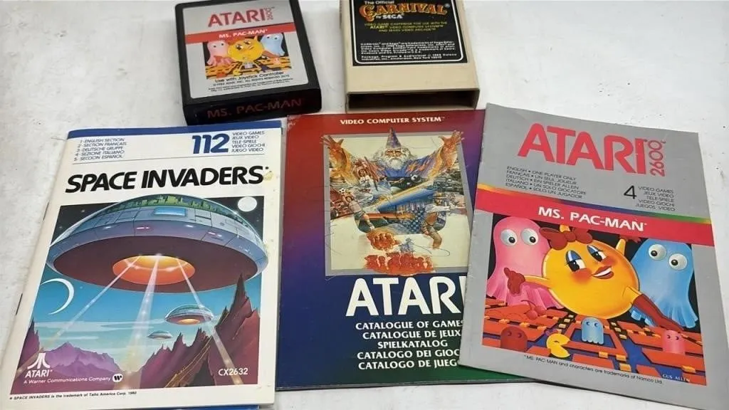 Atari 2600 video game cartridge lot PAC-man