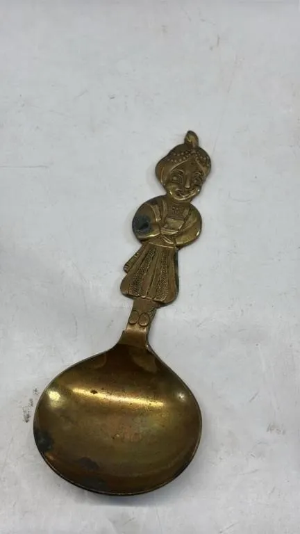 Vintage Brass Nabob Coffee Spoon