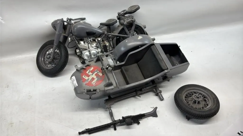 Vintage German Military Motorcycle Sidecar Kit