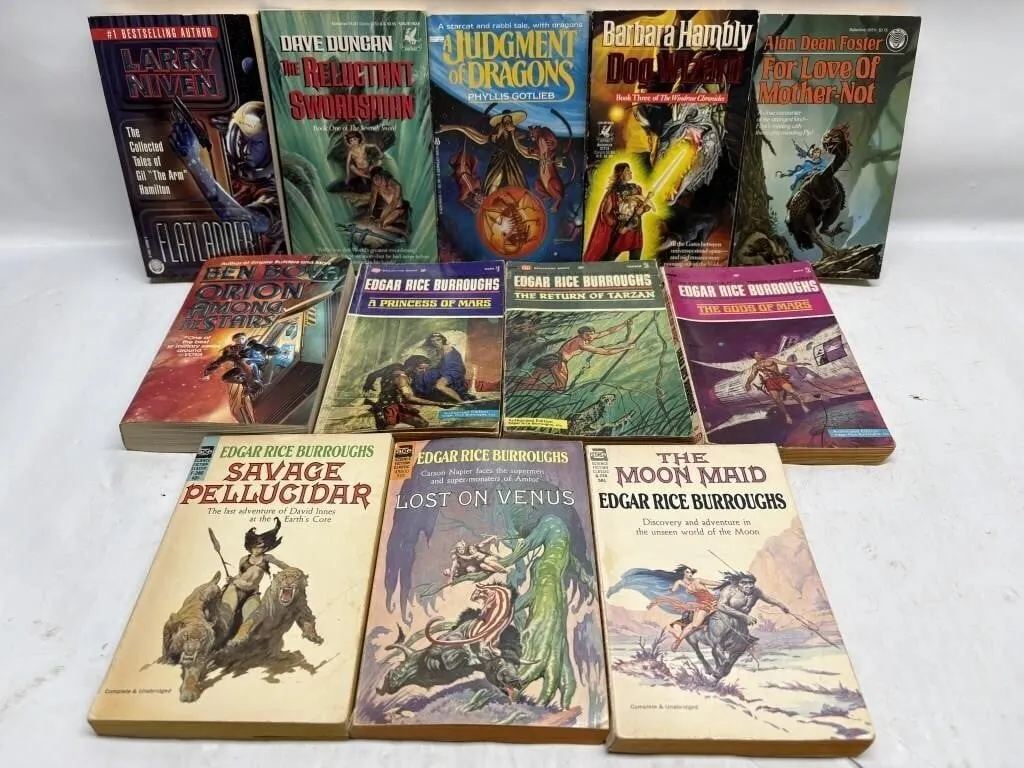Vintage SF/Fantasy Paperback Lot: Burroughs,