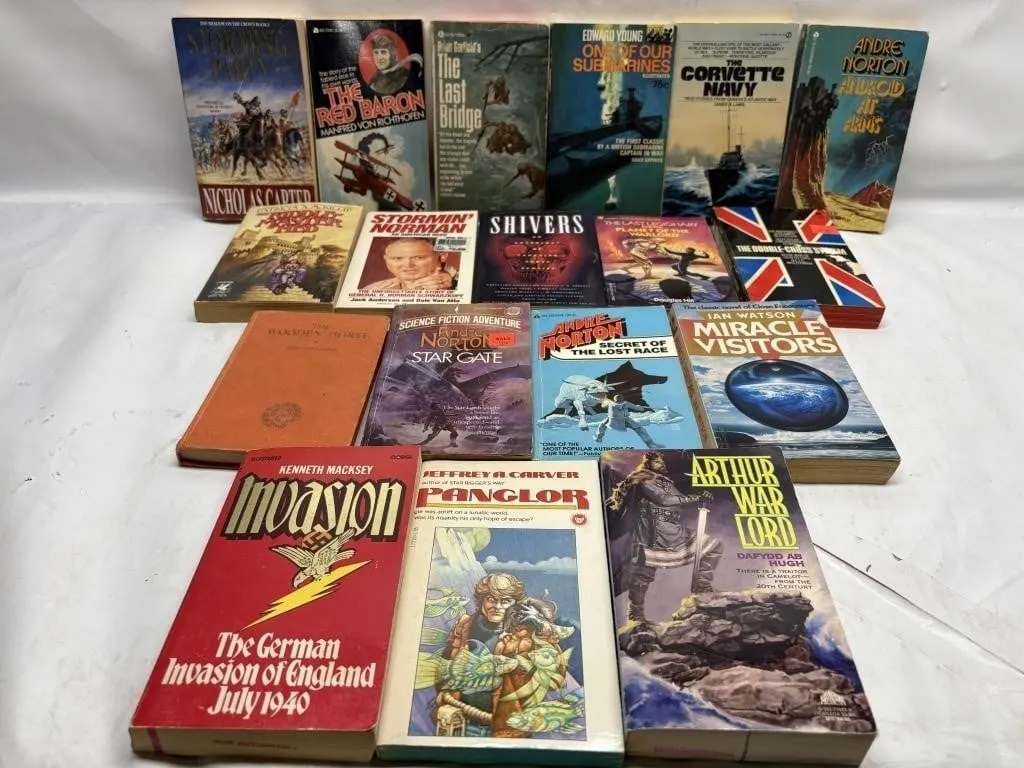 Vintage War & Sci-Fi Paperback Book Lot