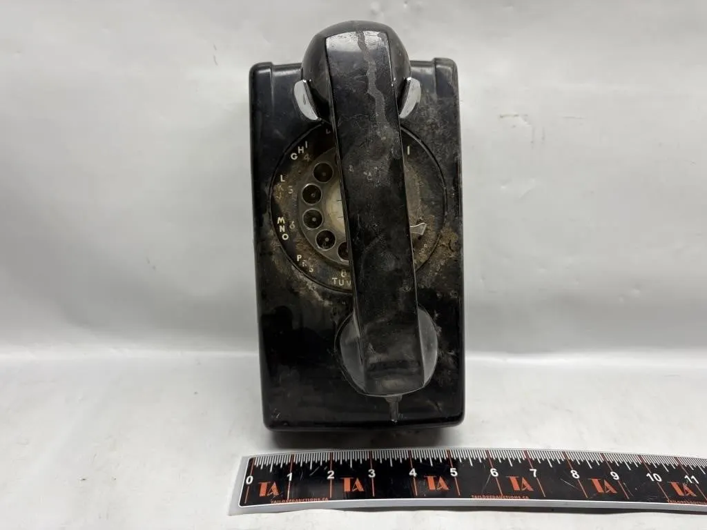 Vintage Northern Electric Black Rotary Wall Phone