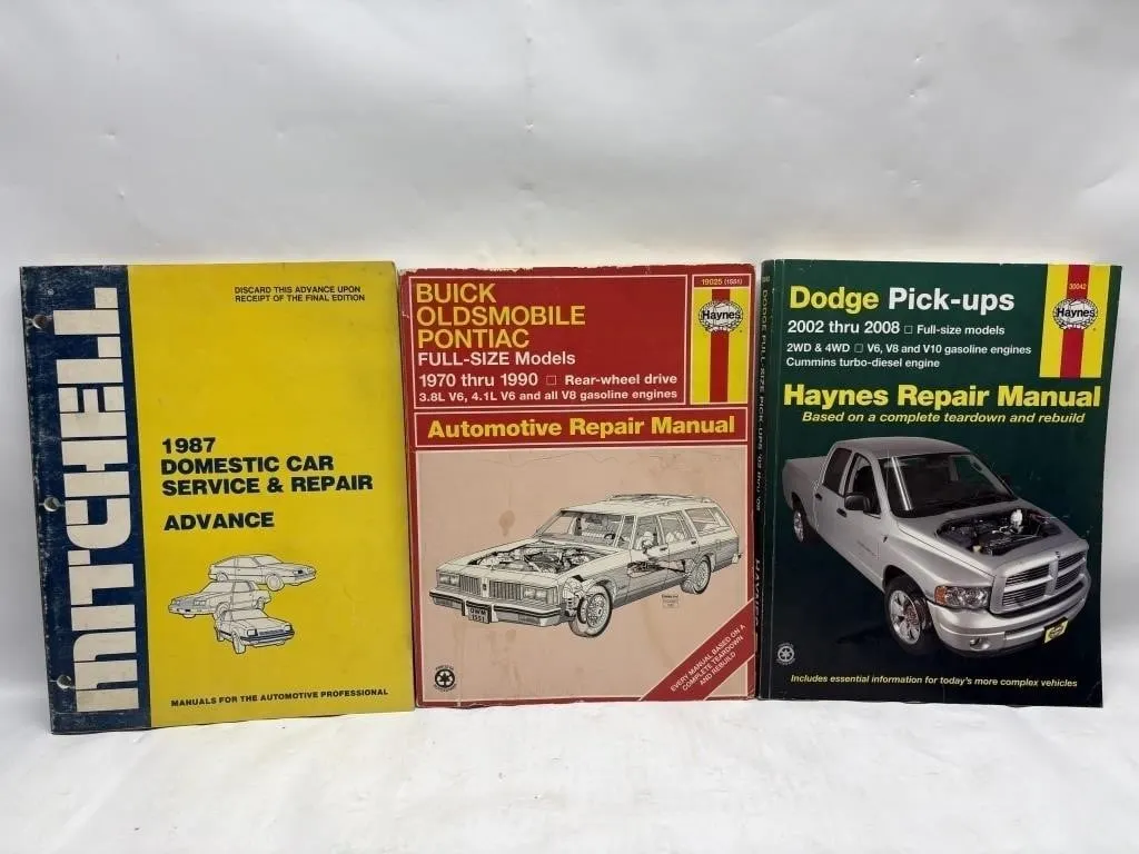 Automotive Repair Manuals: Mitchell, Haynes GM &