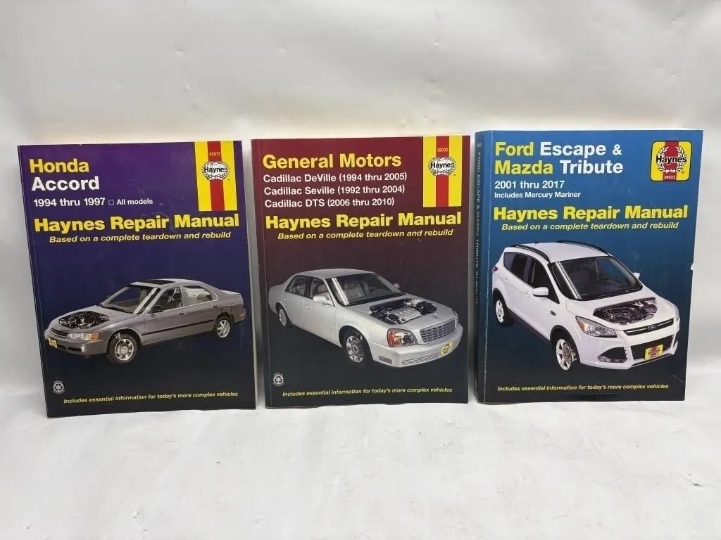 Haynes Repair Manuals - Honda, Cadillac,