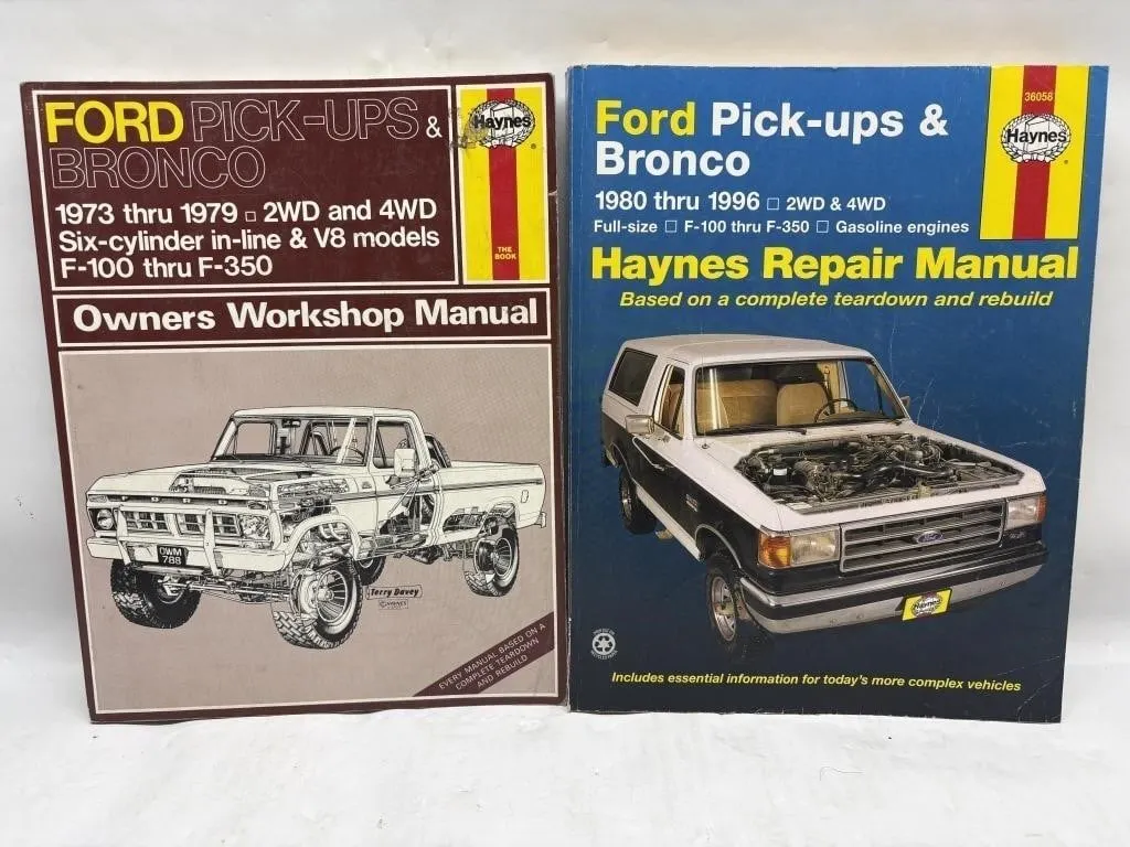 Haynes Ford Pick-ups & Bronco Repair Manuals (2)