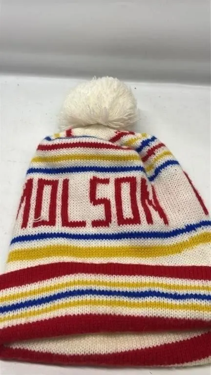Vintage Molson Beer Advertising Toque Pom pom