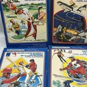 Vintage Intellivision video game lot with box