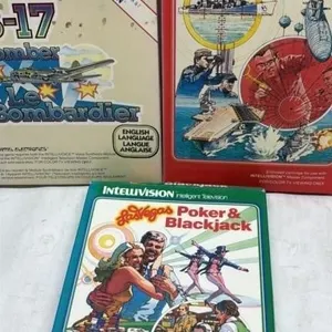 Vintage Intellivision video game lot with box