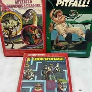 Vintage Intellivision video game lot with box