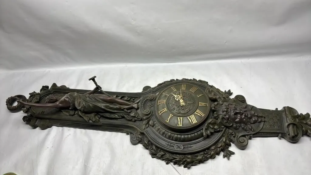 Vintage HUGE Resin 4 ft Woman wall clock