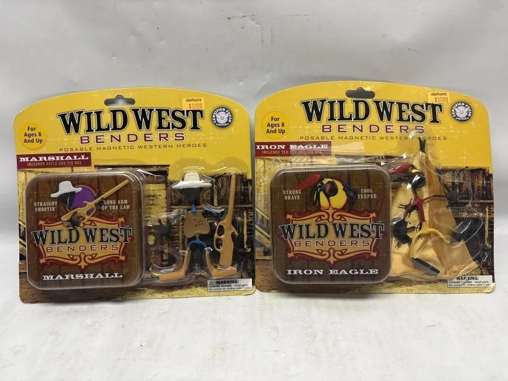 Wild West Benders Marshall & Iron Eagle figures,