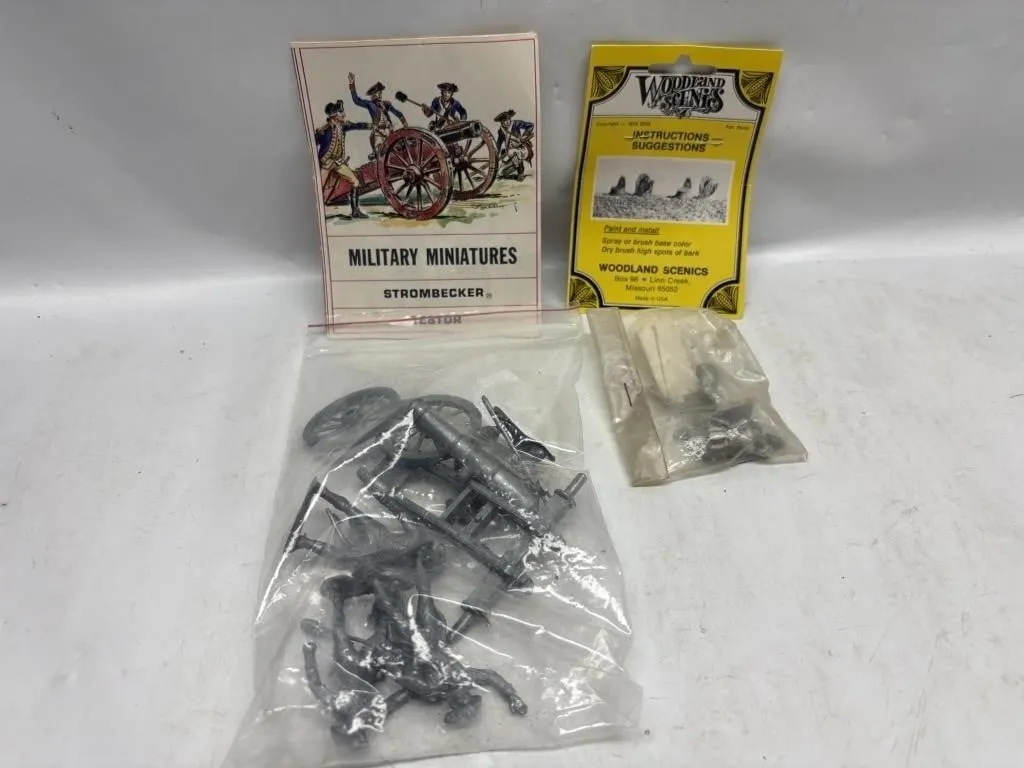 Strombecker Military Miniatures Cannon & Woodland