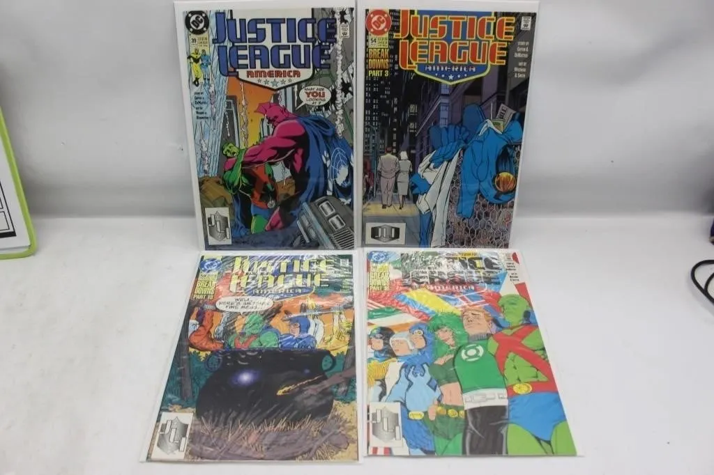 Justice League America Comics #39, 54, 59, 60 (4)