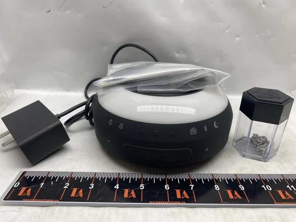 Bluetooth Alarm Clock Speaker, Adapter & Dice Set