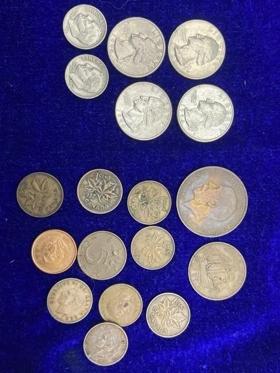 Mixed US & Canadian/UK Coin Lot
