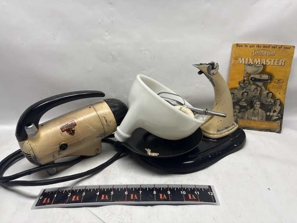 Parts Sunbeam Mixmaster Mixer with Bowl and Manual