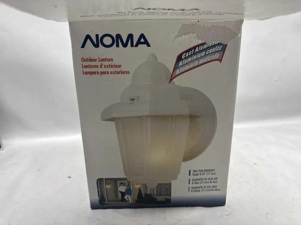 NOMA Cast Aluminum Outdoor Lantern Wall Light