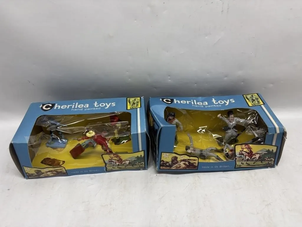 Cherilea Toys hand-painted figure sets, boxed (2)