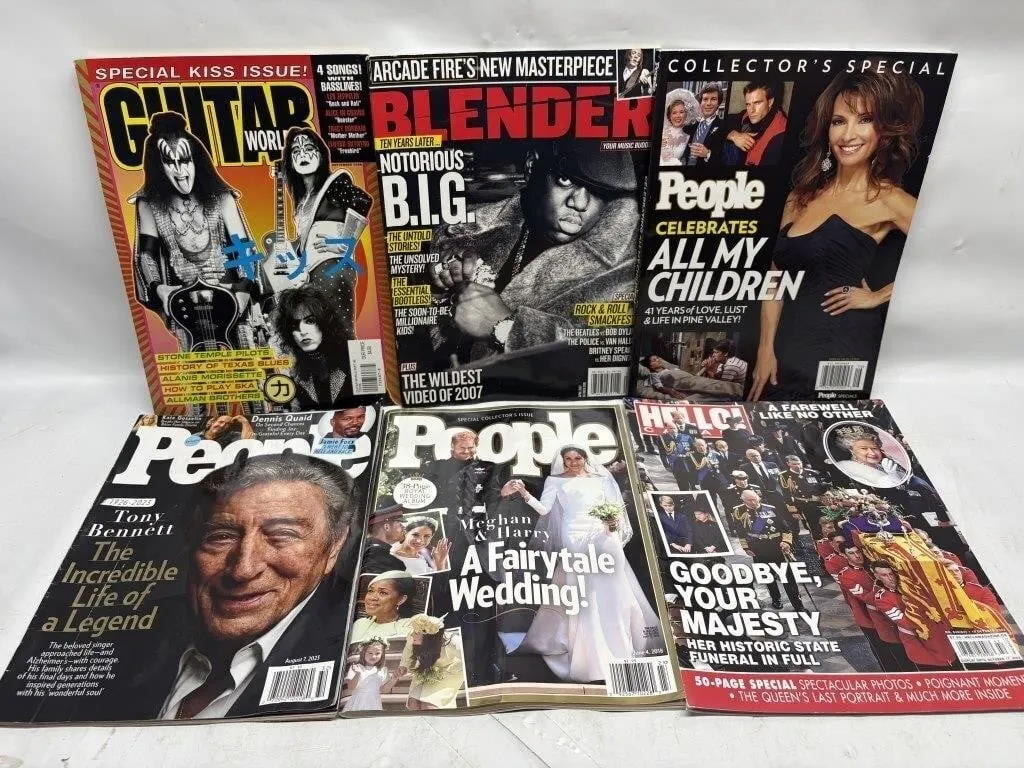 Vintage Magazine Lot: KISS, People, Blender,