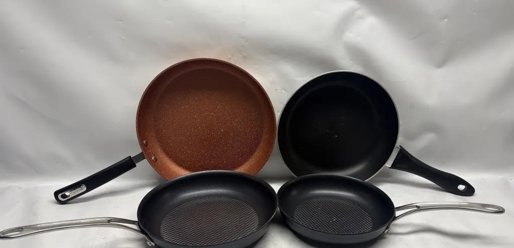 Assorted Used Nonstick Frying Pans, incl. Anolon,