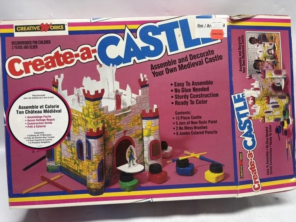 Vintage Create-a-Castle Craft Set by Creative