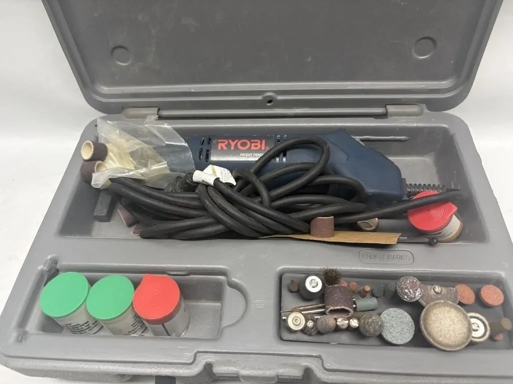 Ryobi Rotary Tool Kit with Case & Accessories