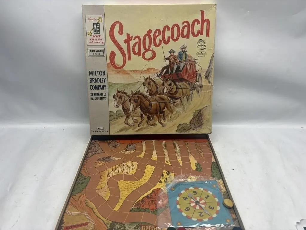 Milton Bradley Stagecoach Board Game