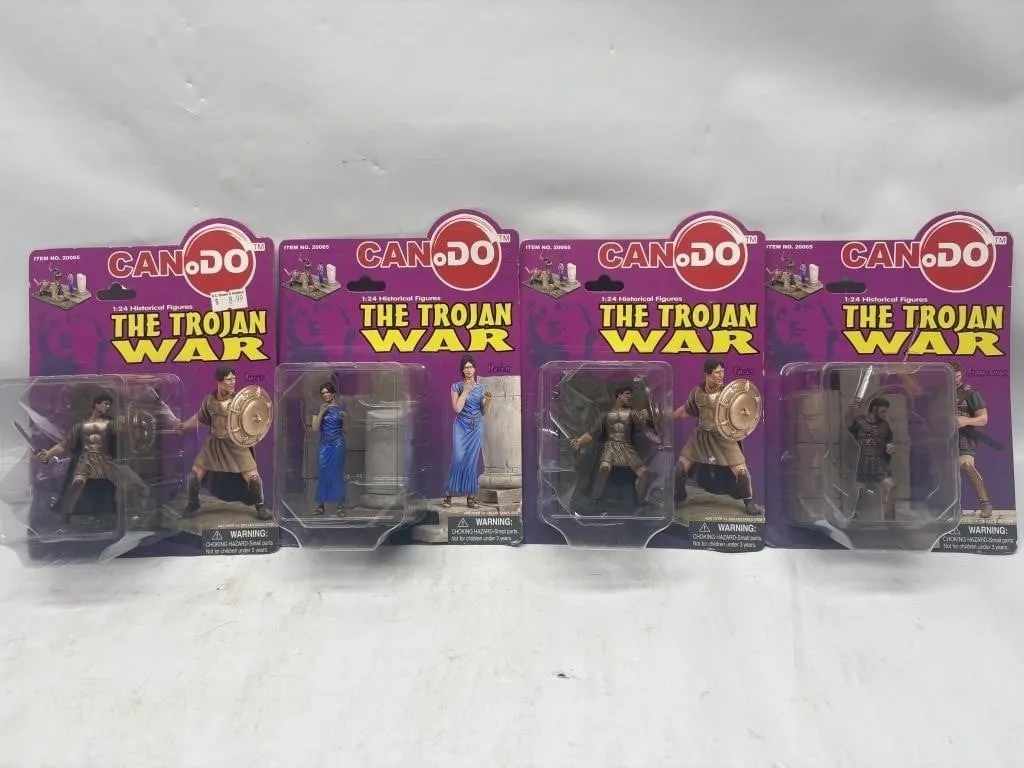 CAN.DO Trojan War 1:24 Figures, Lot of 4