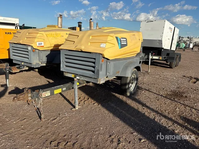 2019 Atlas Copco XAS 185 JD7 185 cfm Mobile Air Compressor