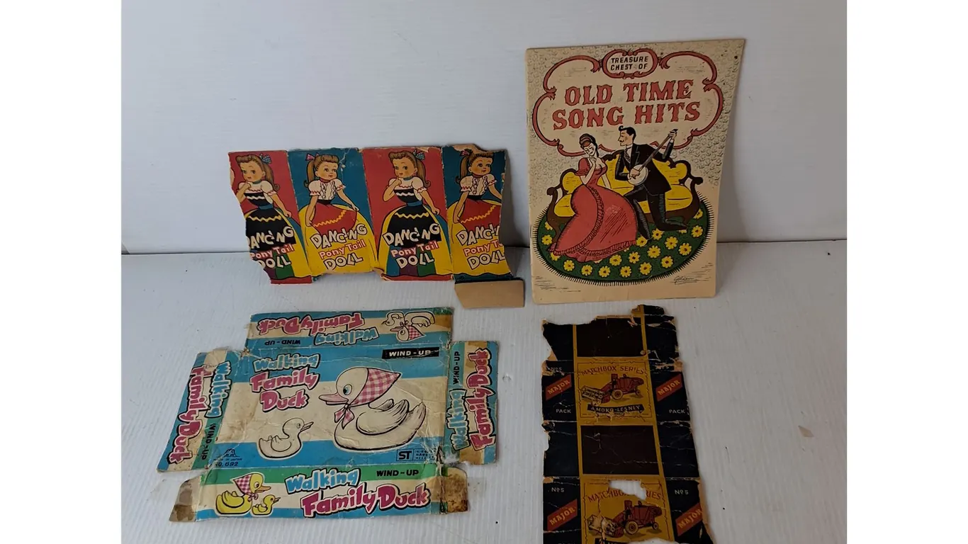 Vintage Toy Boxes & Old Time Songbook