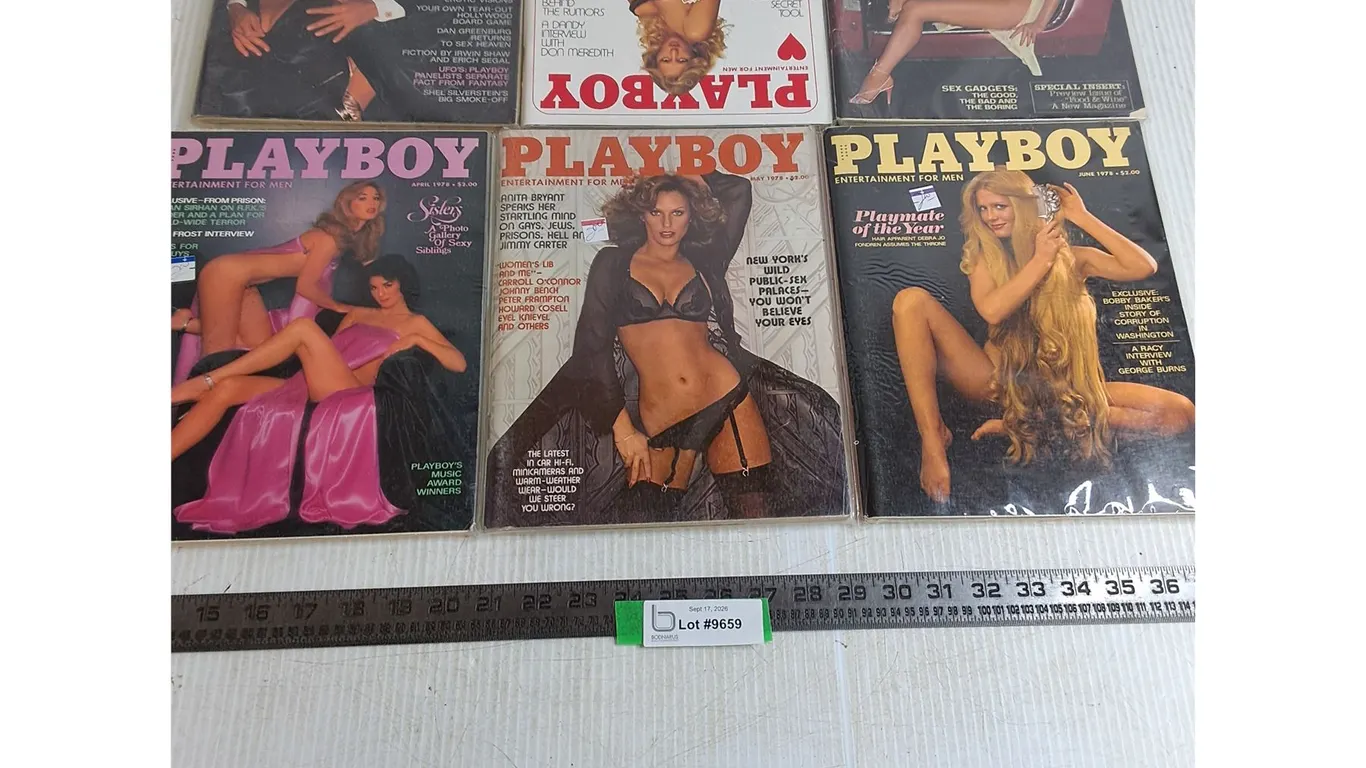 (6) 1978 Playboy Magazines