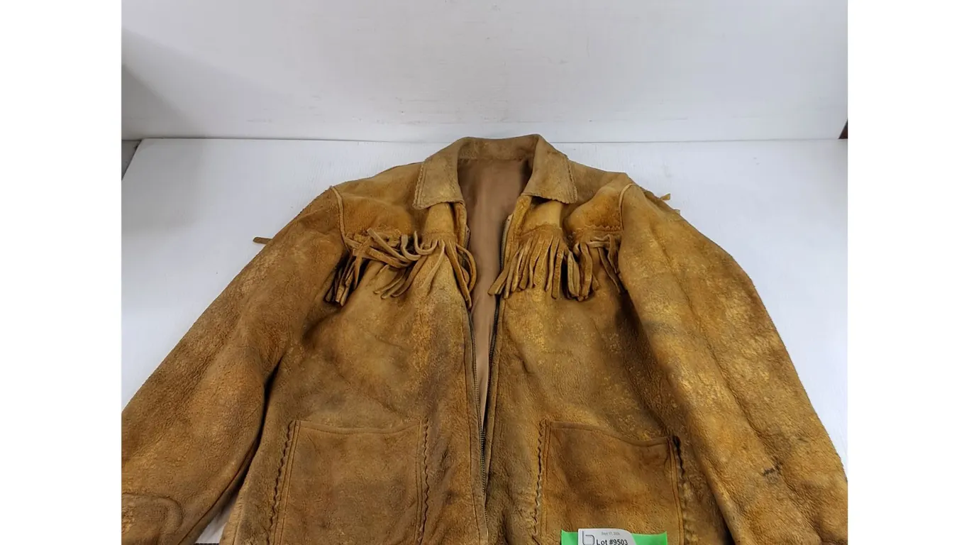 #Suede Leather Jacket - Size M - L