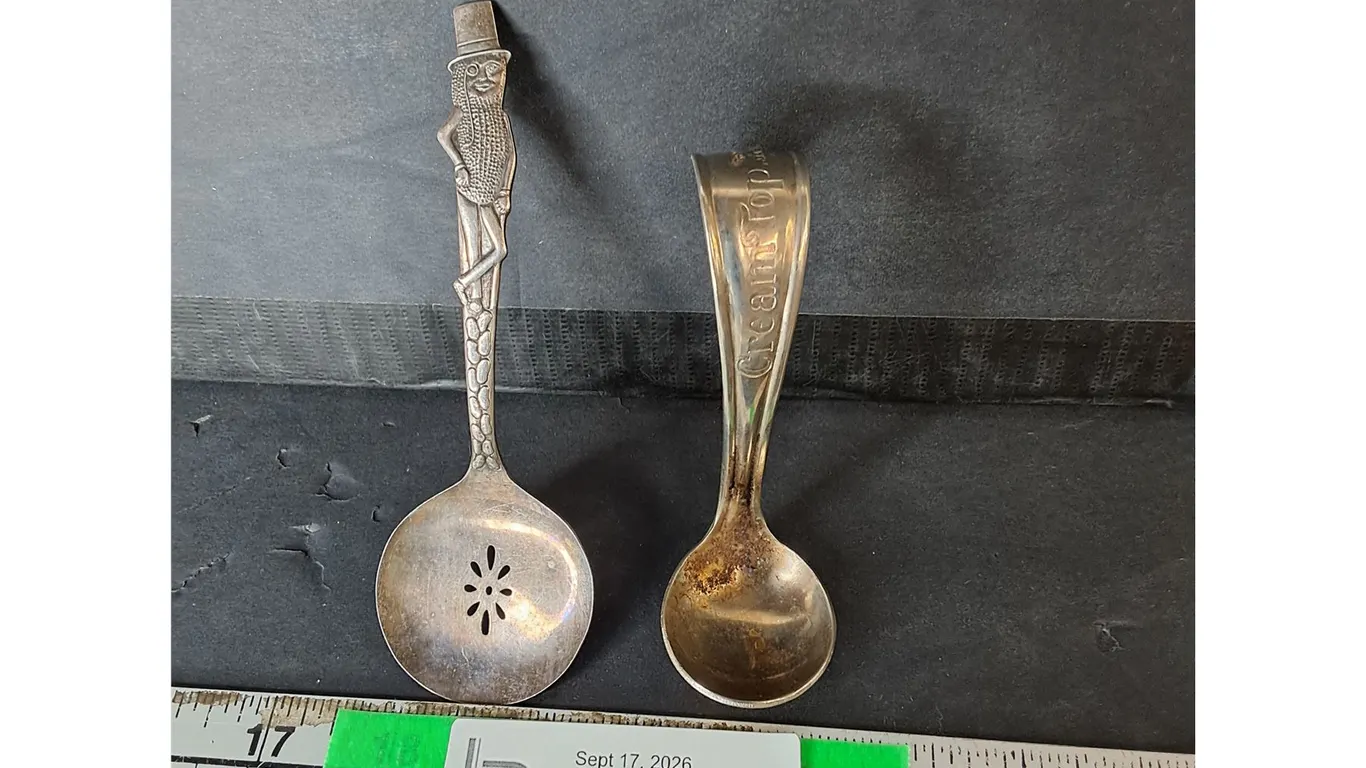 Mr. Peanut & CreamTop Silver Plated Spoons