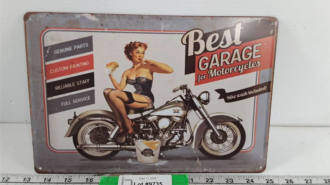 Best Garage for Motorcycles Metal Sign 11.75" x 8"