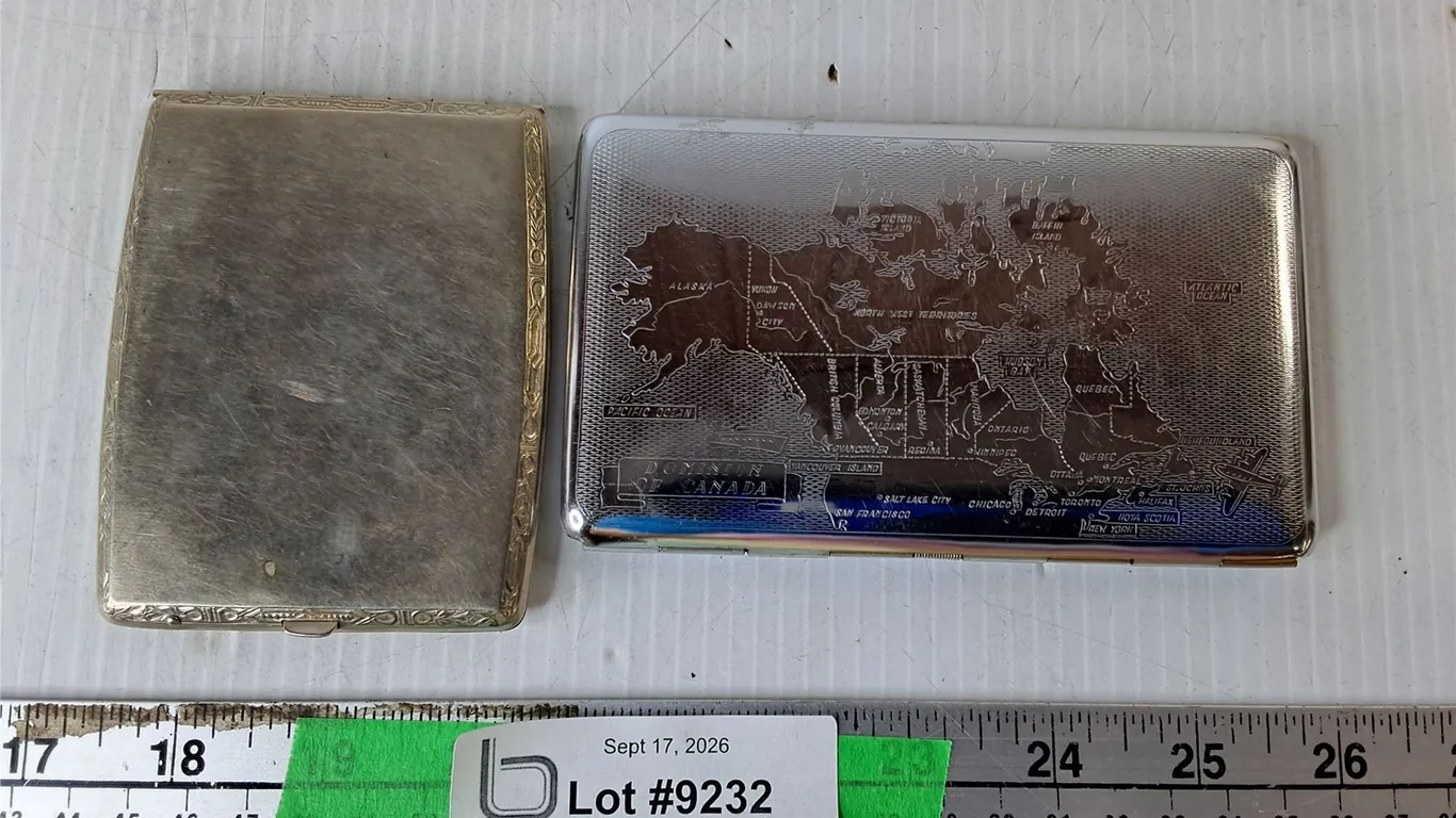 (2) Vintage Metal Cigarette Cases