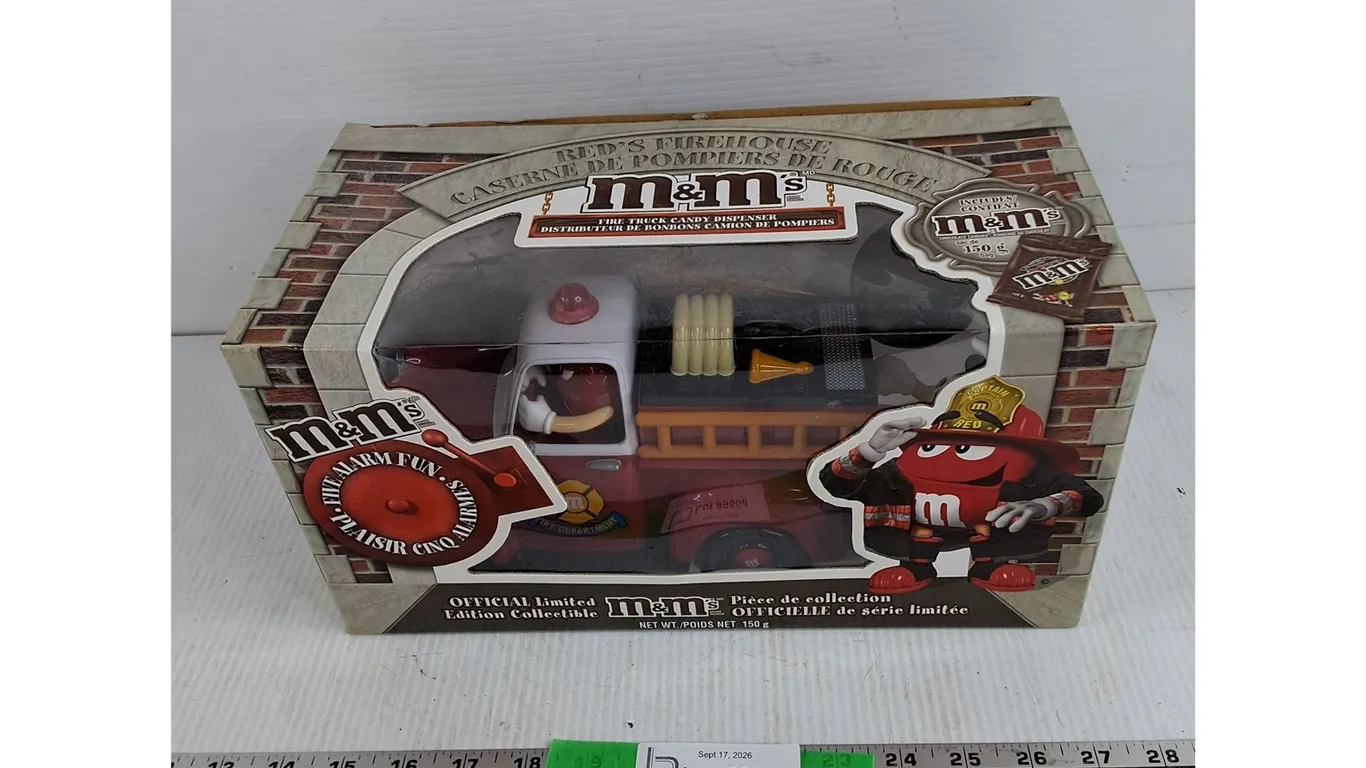 M&Ms Official Limited Edition Collectible Fire Truck Candy Dispenser