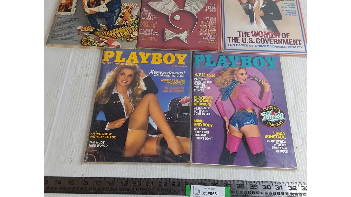 (5) Playboy Magazines - 1980 & 1973