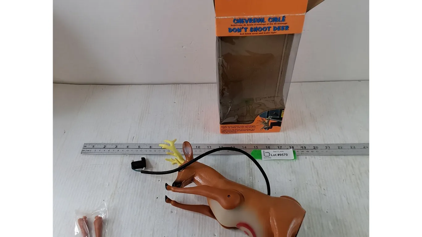 Don't Shoot Deer Ball Hitch Cover and Brake Light In Box Untested