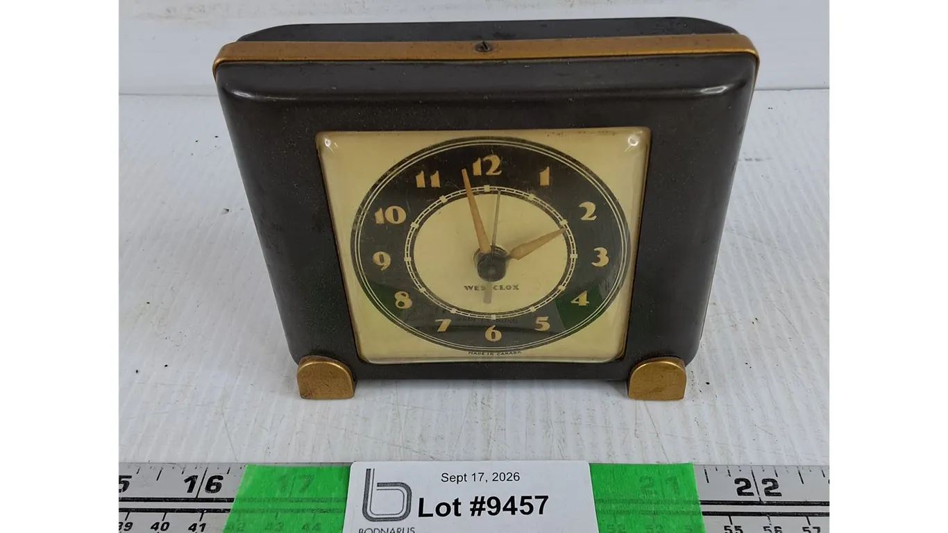 Vintage Westclox Electric Desk Clock - As Is