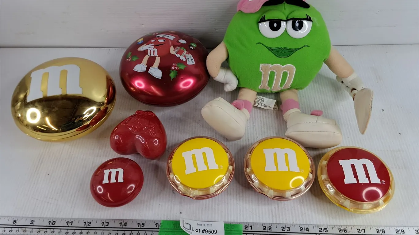 M&Ms Candy Dispensers, Boxes & Plush Toy