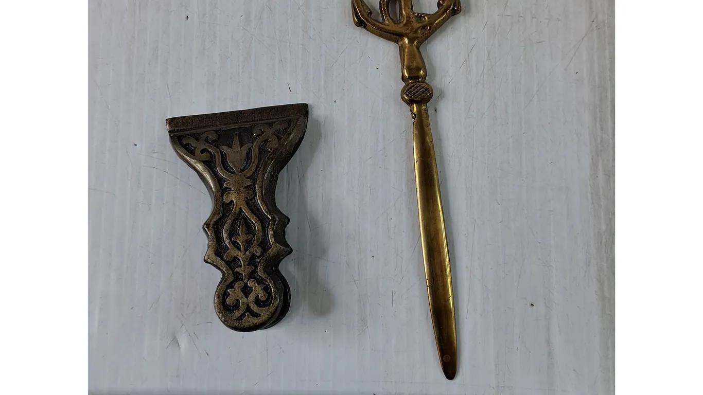 Metal Clip and Anchor Letter Opener