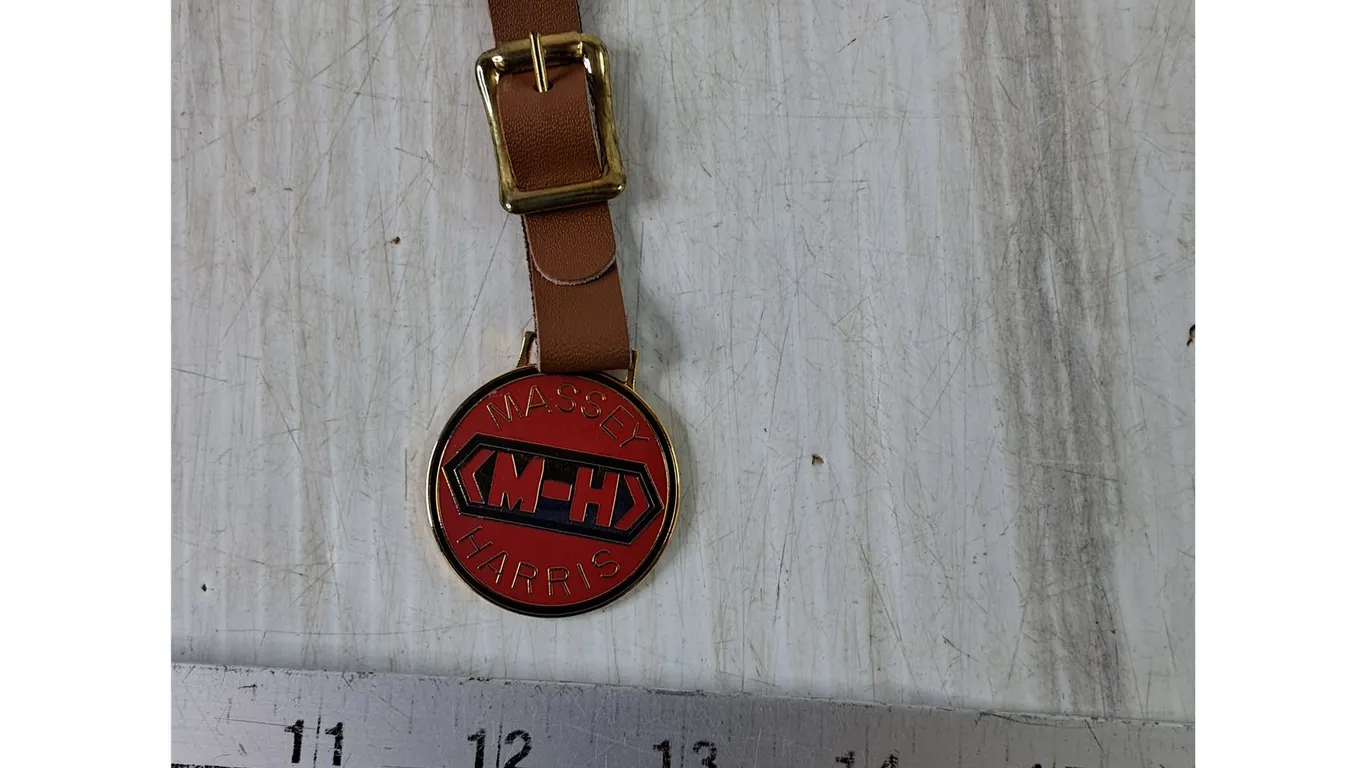 Massey Harris M-H Pocket Watch Keychain Fob