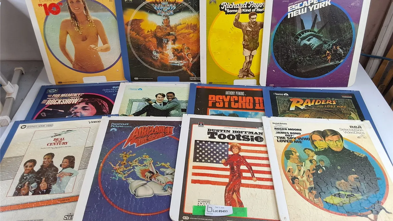 Assorted RCA SelectaVision Video Discs - John Carpenter, Dustin Hoffman, Blake Edwards, Misc
