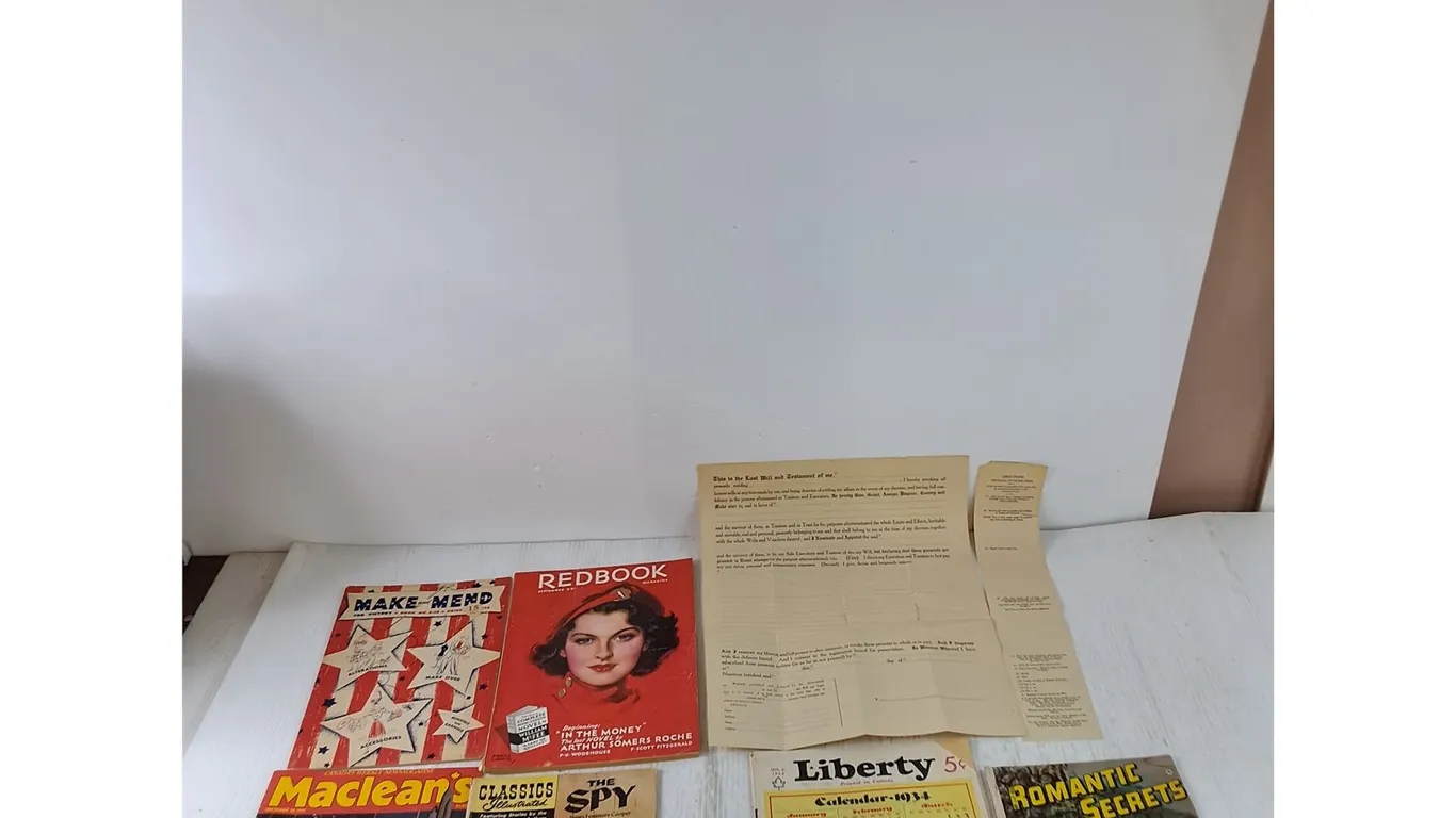 (6) Magazines, Macleans 1981, Classics Illustrated, Romantic Secrets, Redbook, Example Will